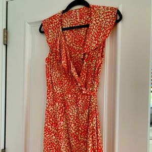 Free People orange multi-wrap dress